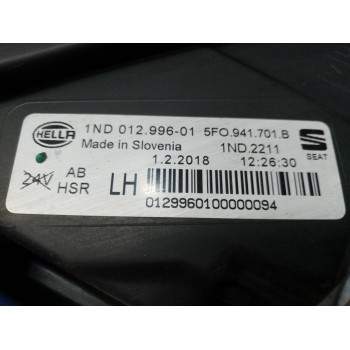 Recambio de faro antiniebla izquierdo para seat leon (5f1) style visio referencia OEM IAM 1ND01299601 5F0941701B 