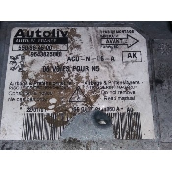 Recambio de centralita airbag para peugeot 306 berlina 3/4/5 puertas (s2) xs referencia OEM IAM 9643825880 550864500 