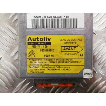 Recambio de centralita airbag para citroën xsara berlina 2.0 hdi 66kw premier referencia OEM IAM 9638101980 550741100 