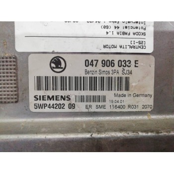 Recambio de centralita motor uce para skoda fabia familiar (6y5) classic referencia OEM IAM 047906033E 5WP4420209 