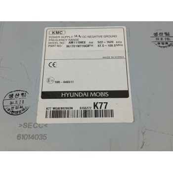 Recambio de sistema audio / radio cd para kia rio concept referencia OEM IAM 961701W770CA  