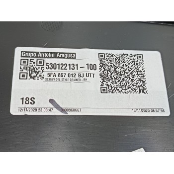 Recambio de guarnecido puerta delantera derecha para seat leon sportstourer (kl8) style referencia OEM IAM 5FA867012BJ  