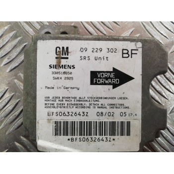 Recambio de centralita airbag para opel astra g berlina club referencia OEM IAM 09229302 5WK42925 