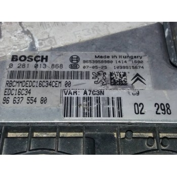 Recambio de centralita motor uce para peugeot 207 1.6 hdi referencia OEM IAM 0281013868 9663755480 