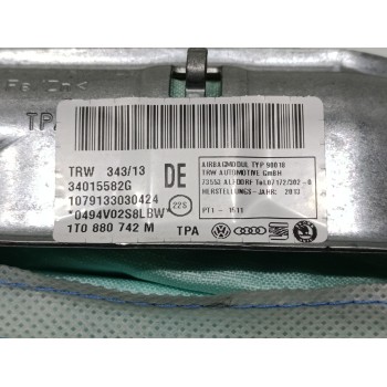 Recambio de airbag cortina delantero derecho para volkswagen touran (1t3) advance referencia OEM IAM 1T0880742M  