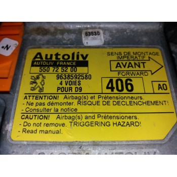 Recambio de centralita airbag para peugeot 406 berlina (s1/s2) svdt referencia OEM IAM 9638592580 550725200 