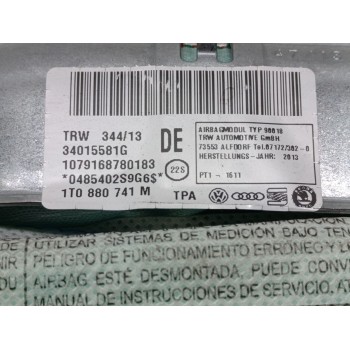 Recambio de airbag cortina delantero izquierdo para volkswagen touran (1t3) advance referencia OEM IAM 1T0880741M  