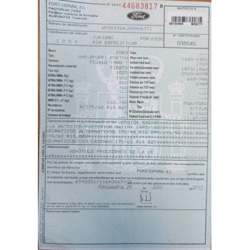 ford fiesta (cb1) del año 2011