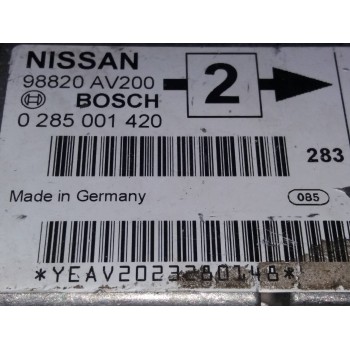 Recambio de centralita airbag para nissan primera berlina (p12) acenta referencia OEM IAM 98820AV200 0285001420 