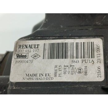 Recambio de faro derecho para renault laguna ii (bg0) confort dynamique referencia OEM IAM 8200481197  