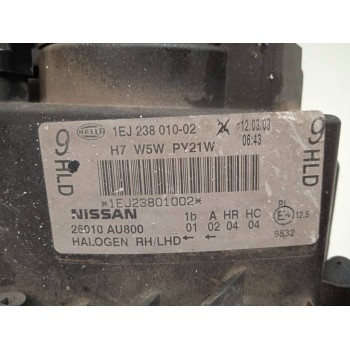 Recambio de faro derecho para nissan primera berlina (p12) 1.9 16v turbodiesel cat referencia OEM IAM 1EJ23801002  