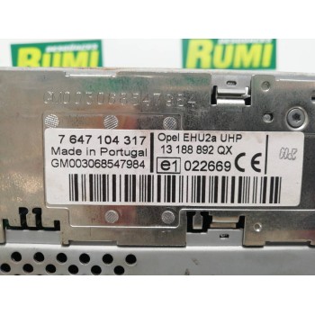 Recambio de sistema audio / radio cd para opel corsa c cosmo referencia OEM IAM 13188892 453116246 7647104317