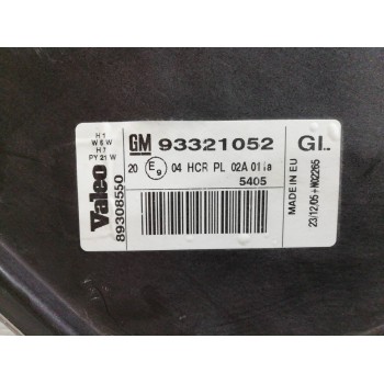 Recambio de faro izquierdo para opel meriva cosmo referencia OEM IAM 93321052 89308550 