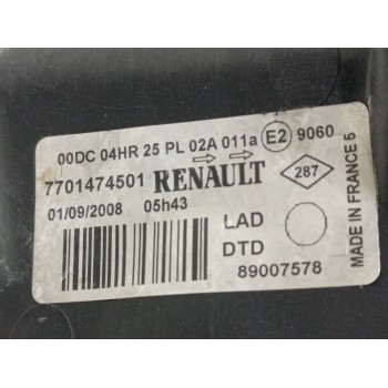 Recambio de faro derecho para renault laguna ii (bg0) authentique referencia OEM IAM 7701474501  