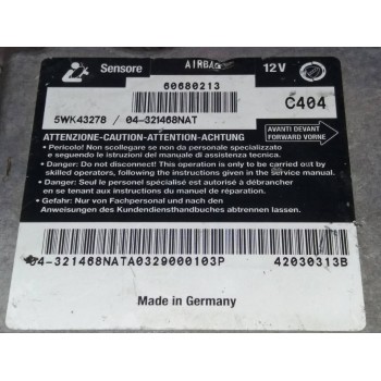 Recambio de centralita airbag para alfa romeo 156 1.9 jtd 16v progression referencia OEM IAM 60680213 5WK43278 