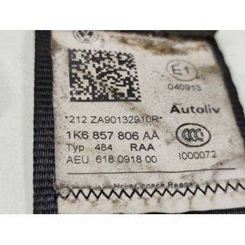 Recambio de cinturon seguridad trasero derecho para volkswagen golf vi (5k1) advance bluemotion referencia OEM IAM 1K6857806AA  