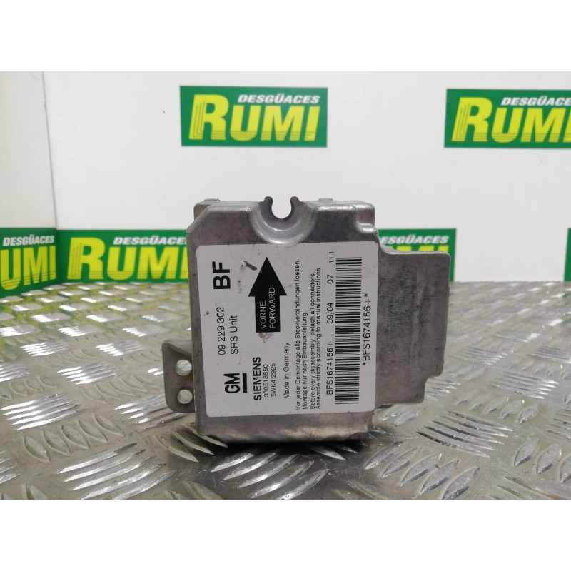 Recambio de centralita airbag para opel astra g berlina club referencia OEM IAM 09229302 5WK42925 