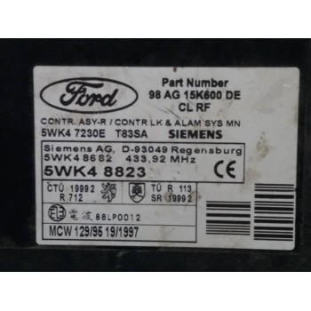 Recambio de centralita check control para ford focus berlina (cak) ambiente referencia OEM IAM 98AG15K600DE 5WK48823 5WK47230ET8