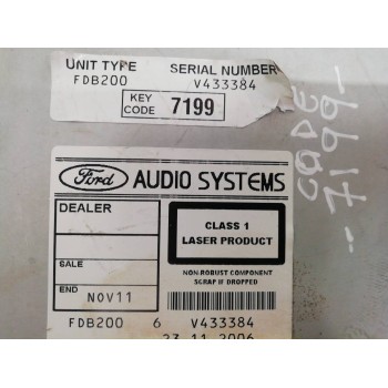 Recambio de sistema audio / radio cd para ford transit connect (tc7) furgón largo (2006) referencia OEM IAM 6S6118C815AG 10R0235
