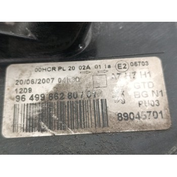 Recambio de faro izquierdo para peugeot 207 confort referencia OEM IAM 9649986280  