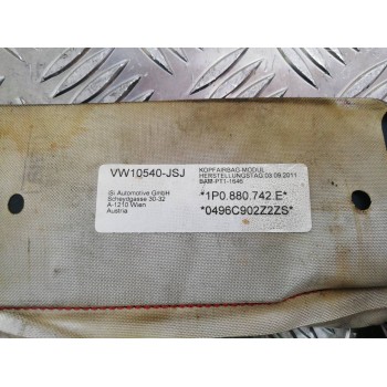 Recambio de airbag cortina delantero derecho para seat leon (1p1) comfort limited referencia OEM IAM 1P0880742E  