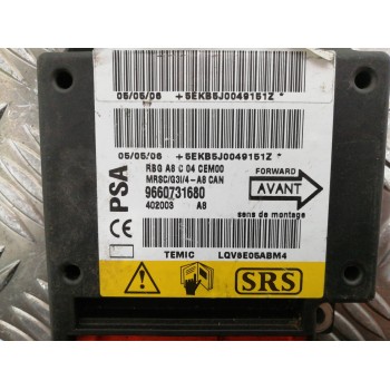 Recambio de centralita airbag para citroën c3 1.4 hdi audace referencia OEM IAM 9660731680  