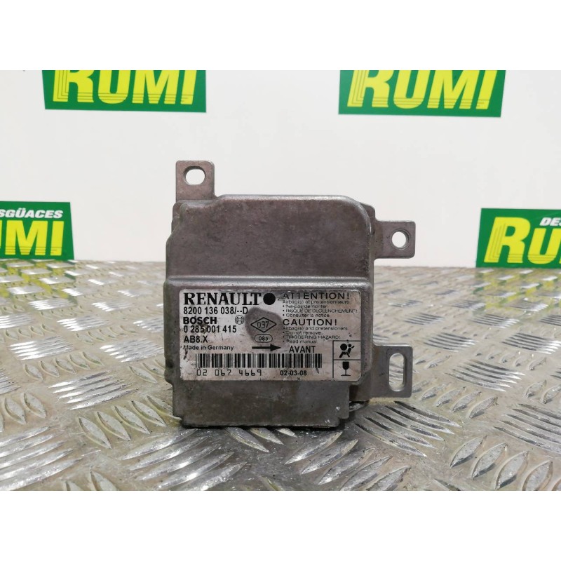 Recambio de centralita airbag para renault clio ii fase ii (b/cb0) authentique referencia OEM IAM 8200136038D 0285001415 