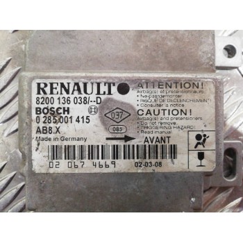 Recambio de centralita airbag para renault clio ii fase ii (b/cb0) authentique referencia OEM IAM 8200136038D 0285001415 