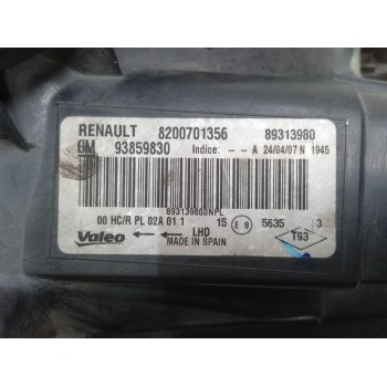 Recambio de faro derecho para nissan primastar (x..) avantour l1h1 2,7 t / 7-sitzer referencia OEM IAM 8200701356 89313980 93859