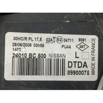 Recambio de faro derecho para nissan micra c+c (ck12e) c+c tekna plus referencia OEM IAM 26010BC500  