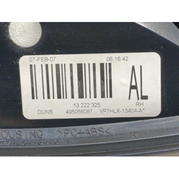 Recambio de piloto trasero derecho para opel astra h berlina cosmo referencia OEM IAM 13222325  