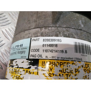 Recambio de compresor aire acondicionado para renault scenic ii authentique referencia OEM IAM 8200309193 01140018 