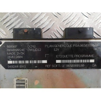 Recambio de centralita motor uce para citroën c15 rd familiale referencia OEM IAM 9650359580 9650360180 R04080024E