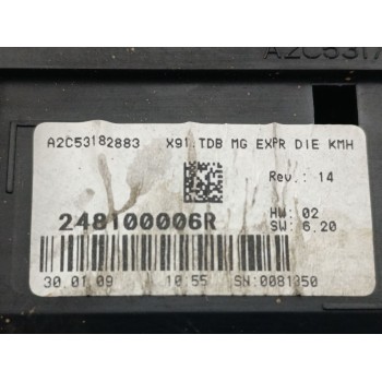 Recambio de cuadro instrumentos para renault laguna iii authentique referencia OEM IAM 248100006R  