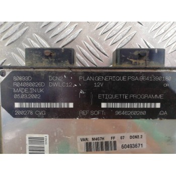 Recambio de centralita motor uce para peugeot partner (s1) break referencia OEM IAM 9646260280  
