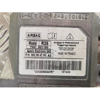 Recambio de centralita airbag para mg serie 25 (rf) classic (3-ptas.) referencia OEM IAM YWC001180 602864700 