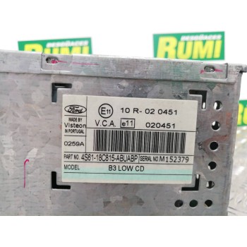 Recambio de sistema audio / radio cd para ford fiesta (cbk) ambiente referencia OEM IAM 4S6118C815AB M152379 
