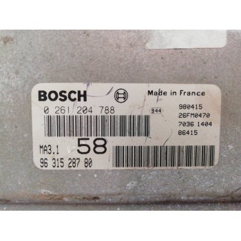 Recambio de centralita motor uce para citroën saxo 1.1 sx referencia OEM IAM 9631528780 0261204788 