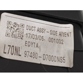 Recambio de rejilla aireadora para hyundai tucson 1.7 crdi cat referencia OEM IAM 97480D7000  