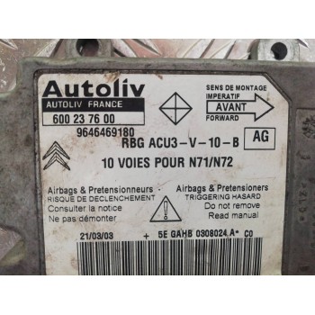 Recambio de centralita airbag para citroën xsara berlina 2.0 hdi 66kw premier referencia OEM IAM 9646469180 600237600 