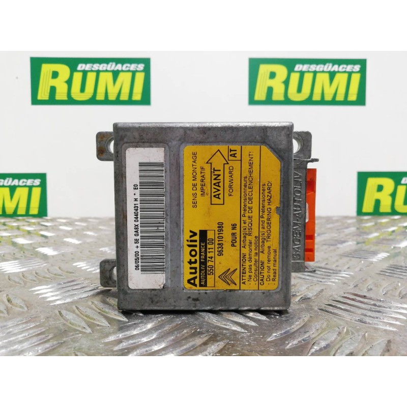 Recambio de centralita airbag para citroën xsara berlina 1.9 td px referencia OEM IAM 9638101980 550741100 