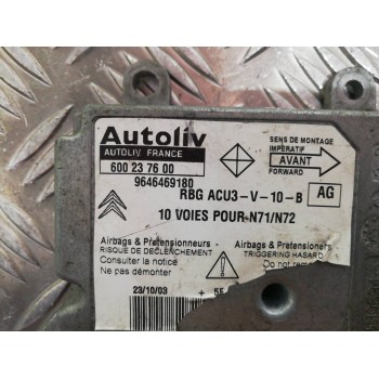 Recambio de centralita airbag para citroën xsara berlina 2.0 hdi 66kw premier referencia OEM IAM 9646469180 600237600 