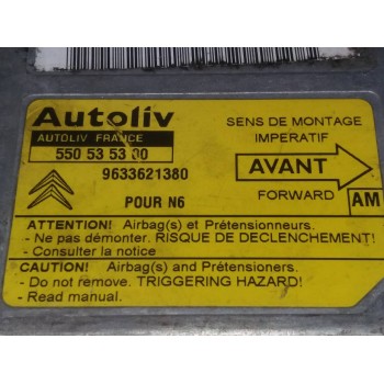 Recambio de centralita airbag para citroën xsara berlina 1.6i 16v exclusive referencia OEM IAM 9633621380 550535300 