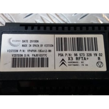 Recambio de mando climatizador para citroën c5 berlina lx (e) referencia OEM IAM 96573328YW02 96498318 