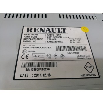 Recambio de pantalla multifuncion para renault clio iv technofeel referencia OEM IAM 281153868R  