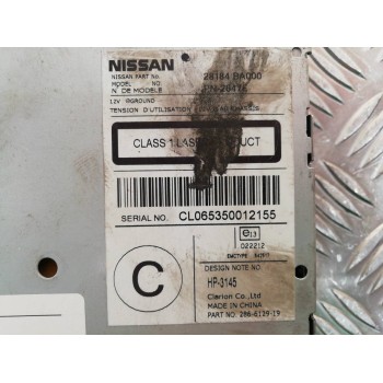 Recambio de sistema audio / radio cd para nissan primera berlina (p12) acenta referencia OEM IAM 28184BA000 CL065350012155 