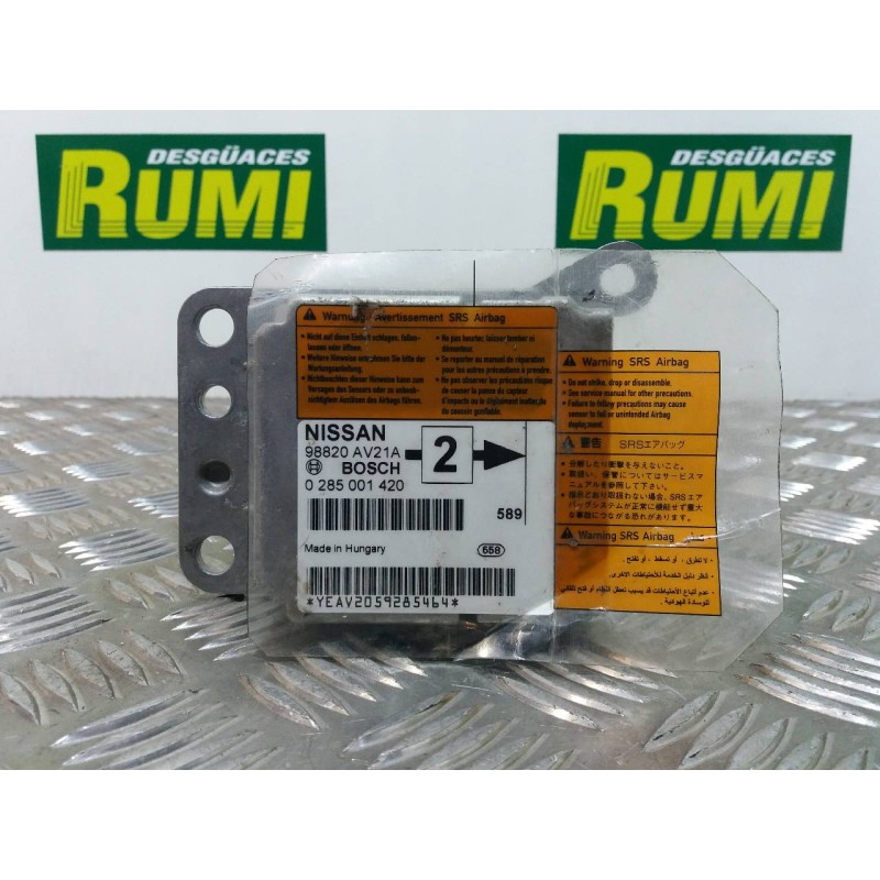 Recambio de centralita airbag para nissan primera berlina (p12) acenta referencia OEM IAM 0285001420 98820AV21A 
