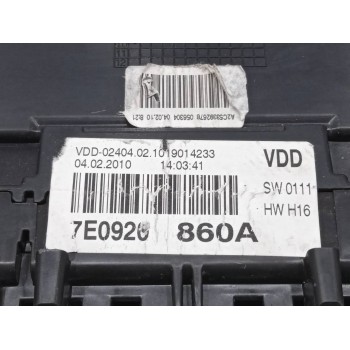 Recambio de cuadro instrumentos para volkswagen t5 transporter (7e) kombi-mittelhochdach lang 4motion referencia OEM IAM 7E09208