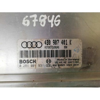 Recambio de centralita motor uce para audi a6 berlina (4b2) 2.5 tdi referencia OEM IAM 4B0907401K 0281001931 