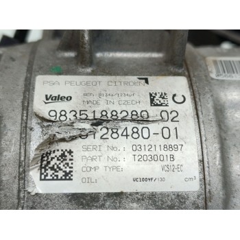 Recambio de compresor aire acondicionado para citroën c4 grand picasso feel referencia OEM IAM 9835188280  